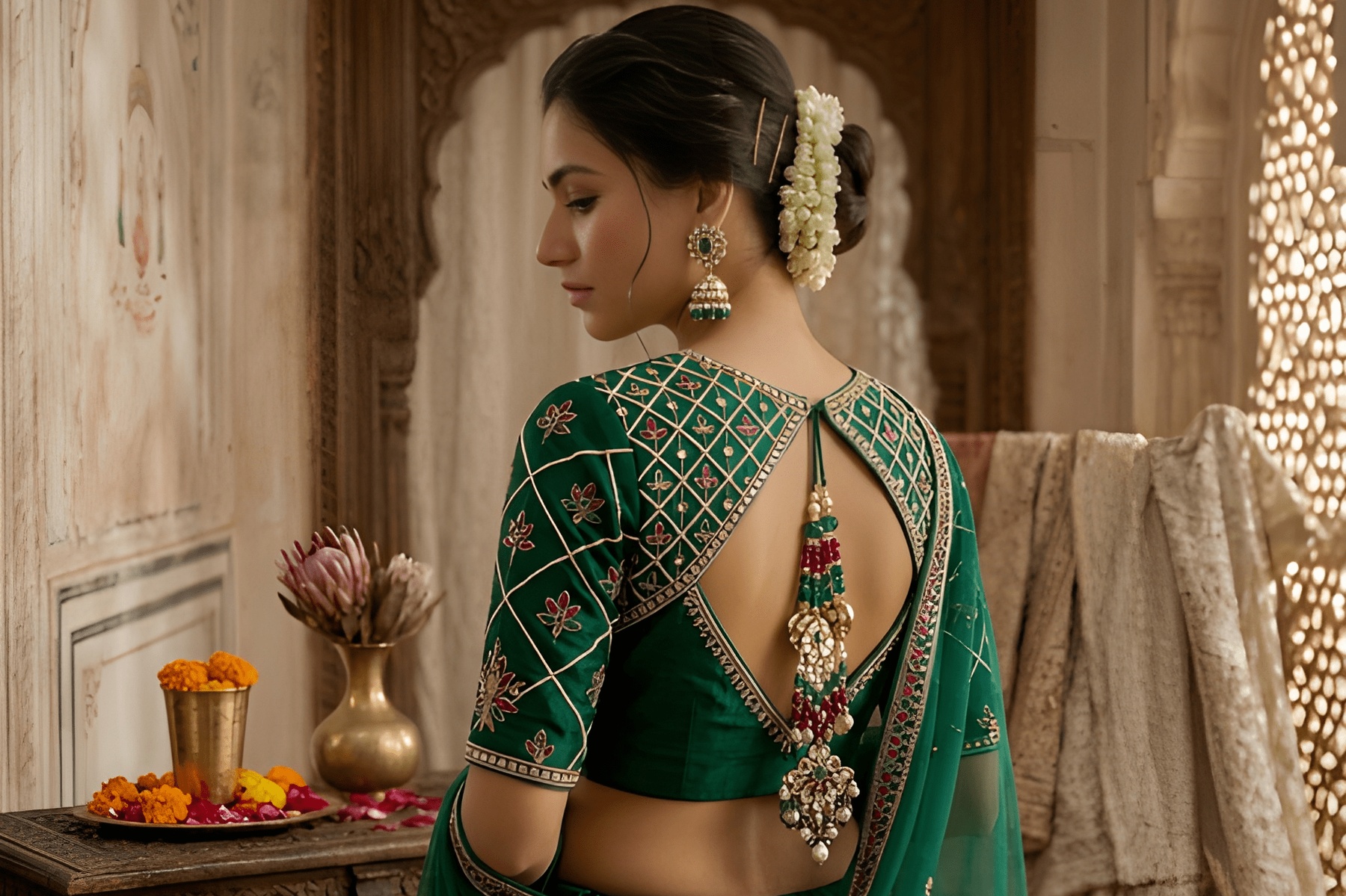 Bespoke bridal blouse